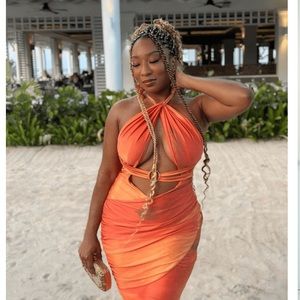 Azalea cut out midi dress